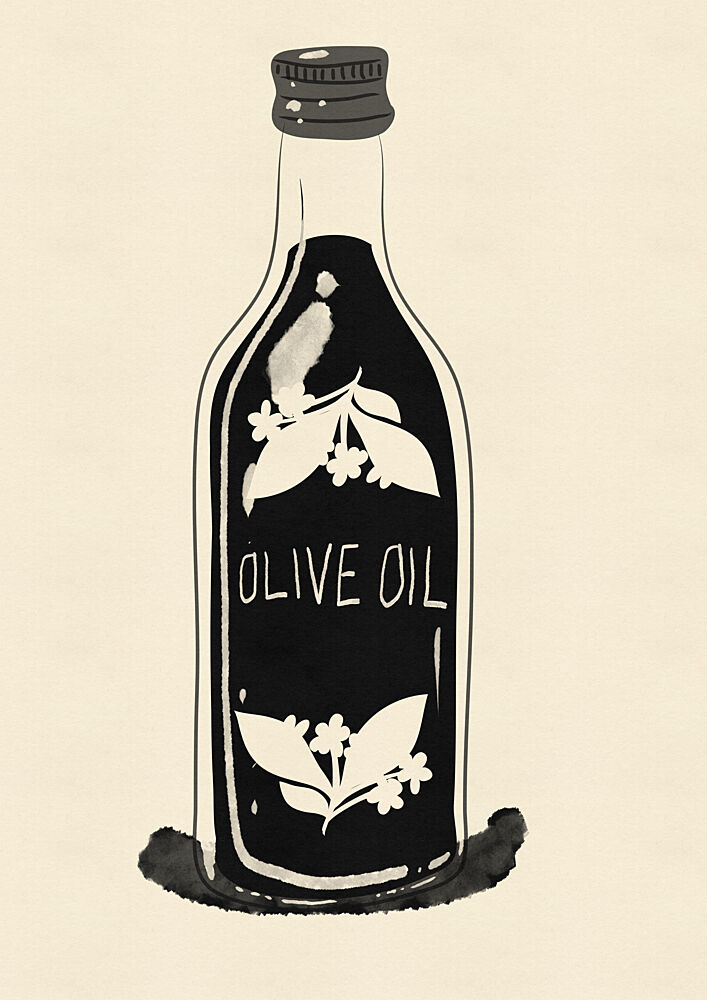 Rustic Olive Oil Bottle art print by Nicholas for $57.95 CAD