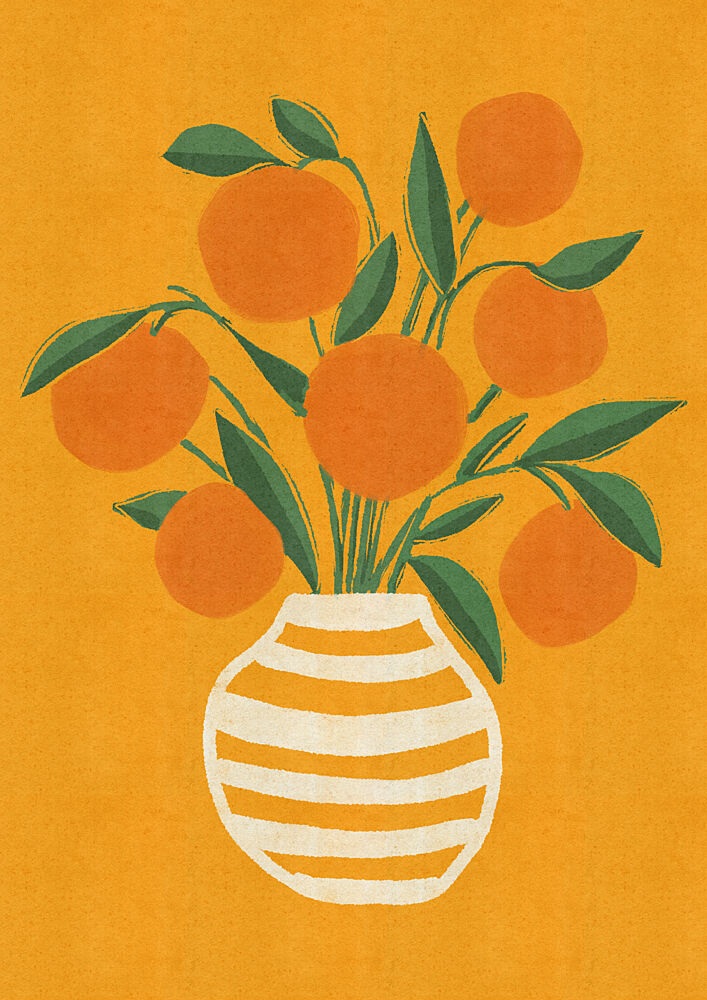 Bright Orange Bouquet art print by Nicholas for $57.95 CAD