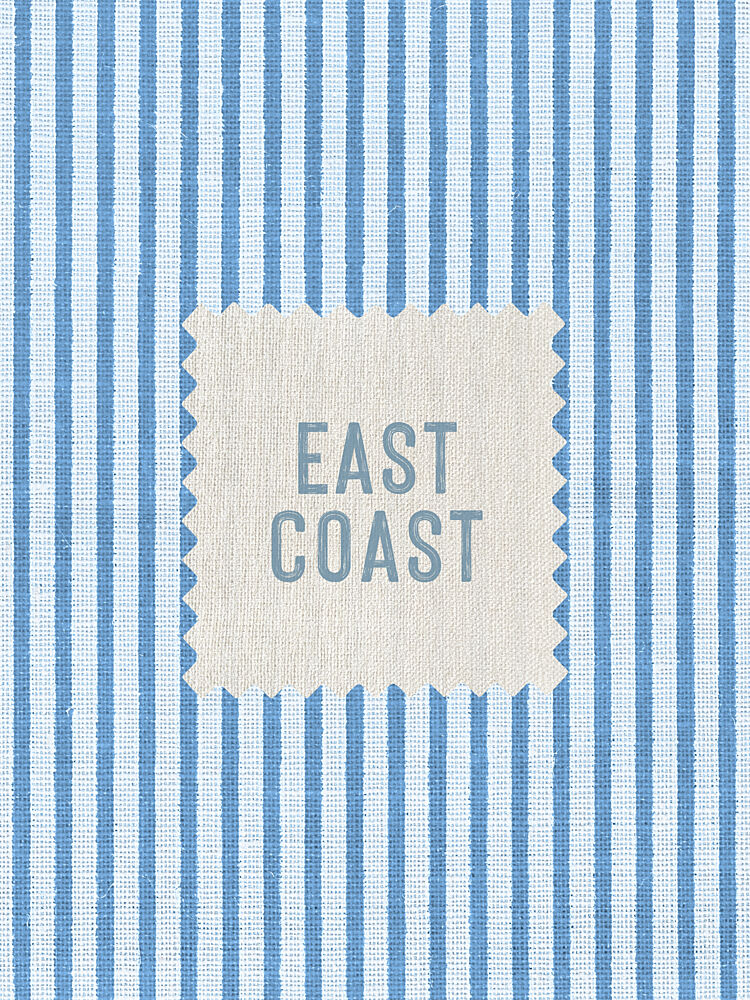East Coast - Linen Swatch on Stripe Fabric - Blue art print by Jolly and Dash for $57.95 CAD