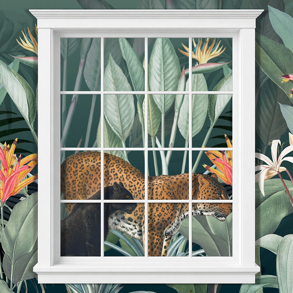 Jungle Leopards Window art print by Marja van den Hurk for $57.95 CAD