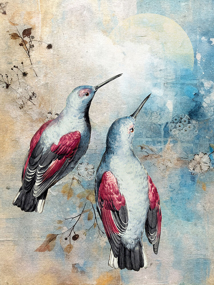 Dreamy Hummingbird Pair art print by Marja van den Hurk for $57.95 CAD