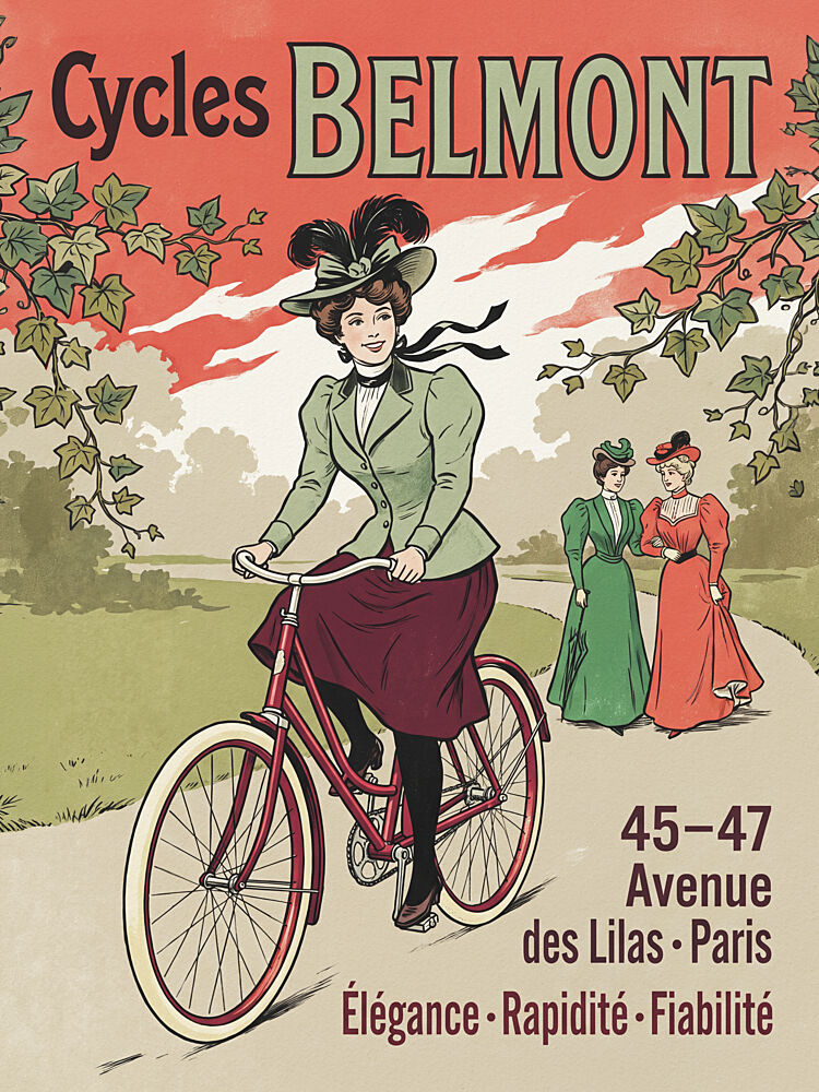 Elegant Lady Cycling art print by Andreas Magnusson for $57.95 CAD