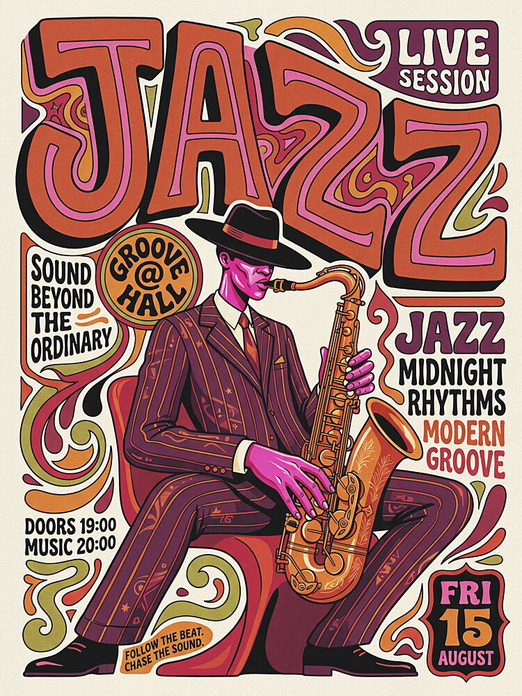 Retro Jazz Groove art print by Andreas Magnusson for $57.95 CAD