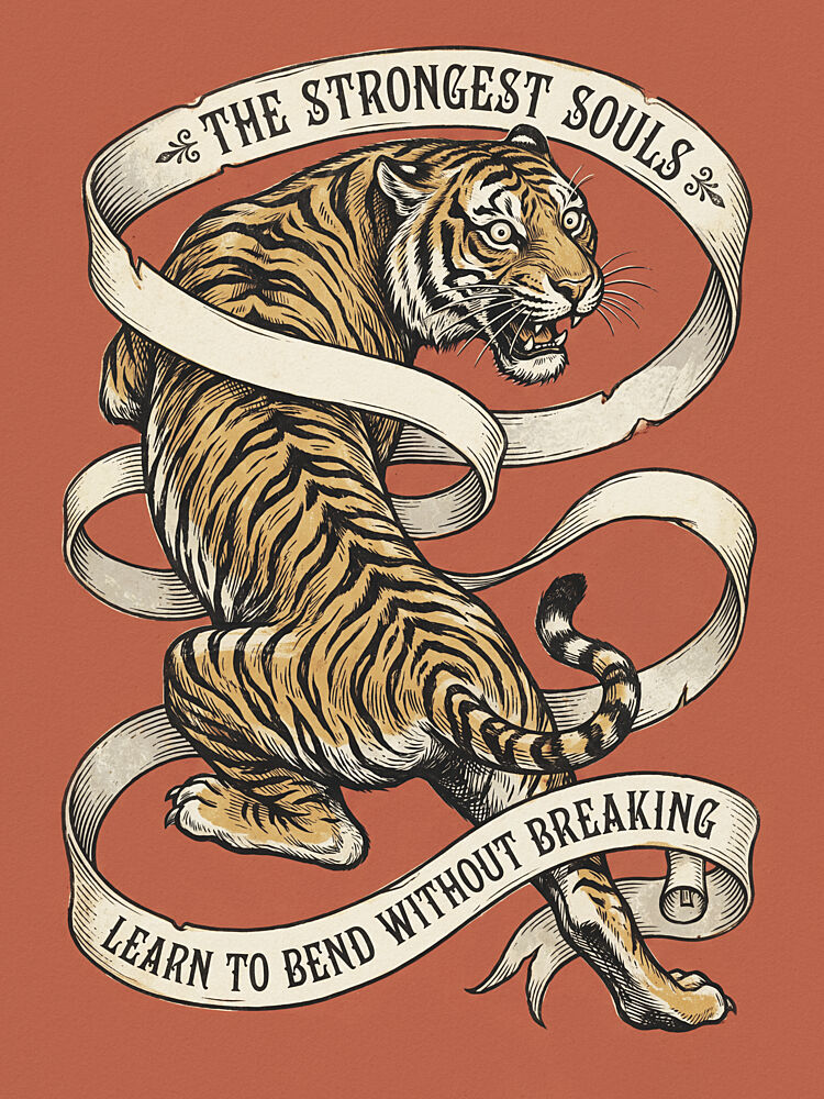 Powerful Tiger Quote art print by Andreas Magnusson for $57.95 CAD