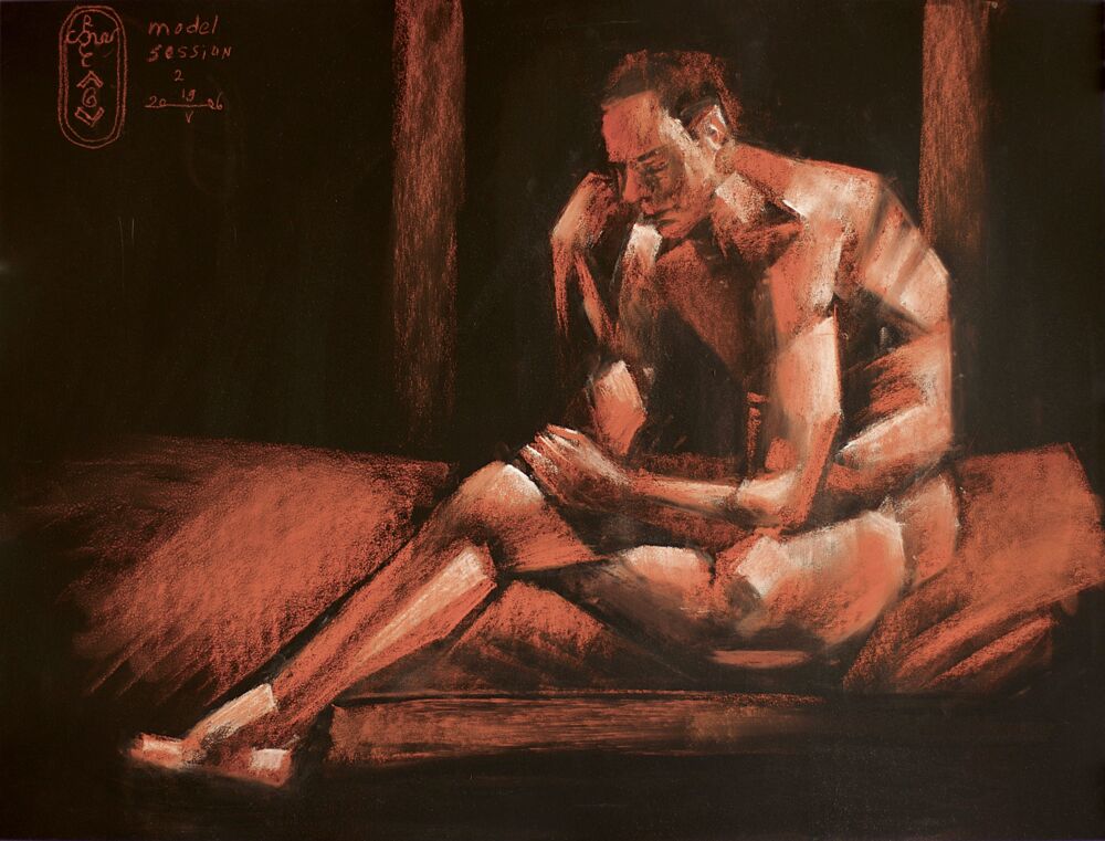 Man in Contemplation art print by Corne Akkers for $57.95 CAD