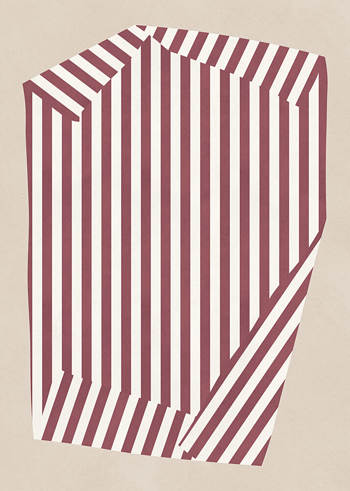 Folded Stripe Abstract art print by Vitor Costa for $57.95 CAD