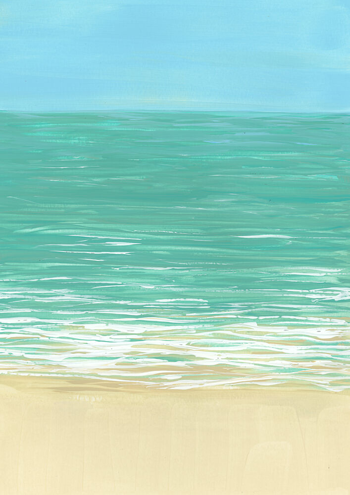 Blue Beach Waves art print by Rosana Laiz Blursbyai for $57.95 CAD
