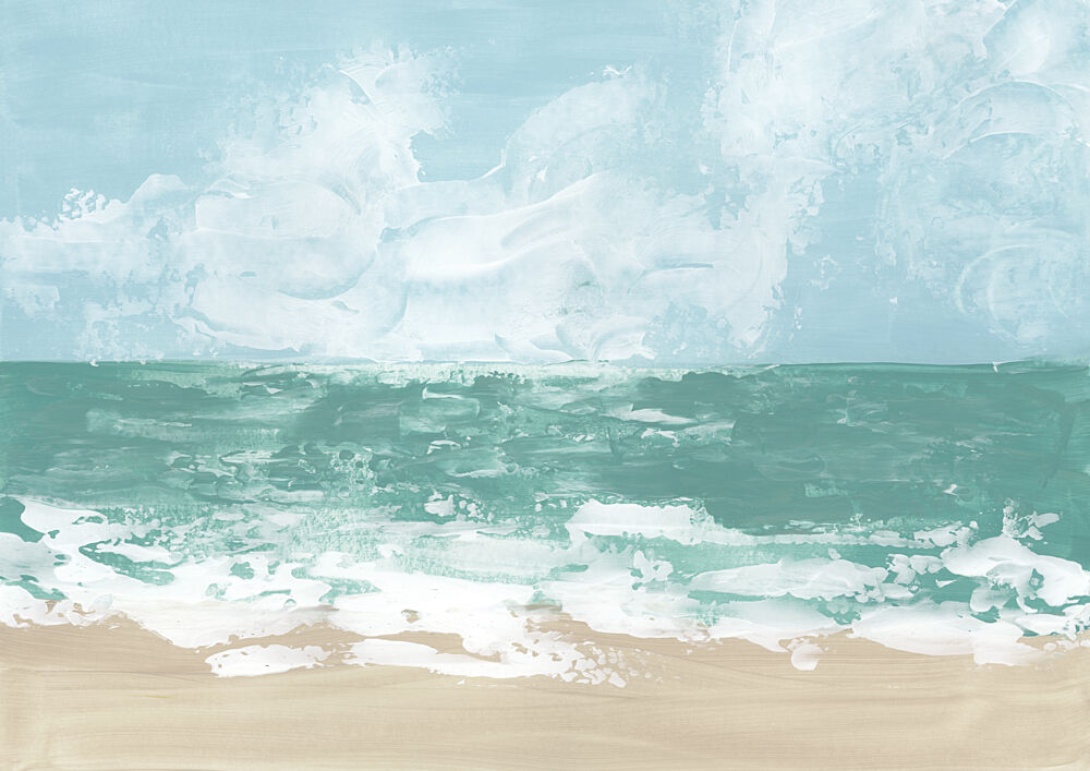 Serene Ocean Beach art print by Rosana Laiz Blursbyai for $57.95 CAD