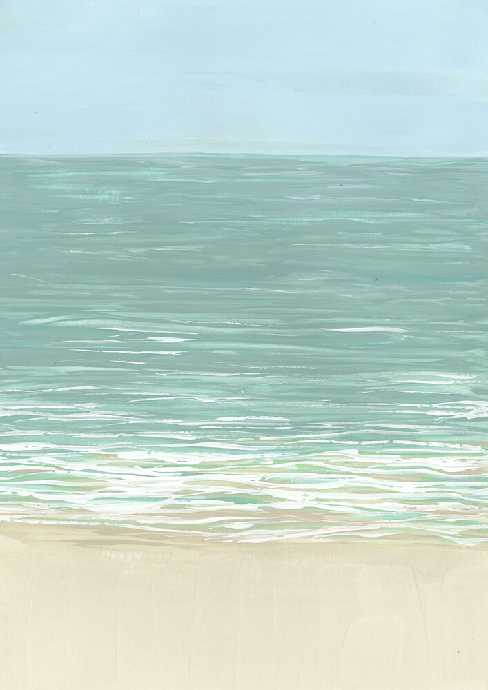 Gentle Beach Waves art print by Rosana Laiz Blursbyai for $57.95 CAD