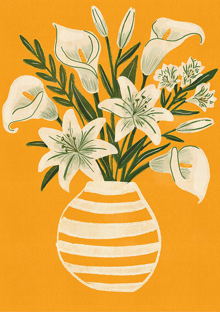 Vibrant Lily Bouquet art print by Nicholas for $57.95 CAD