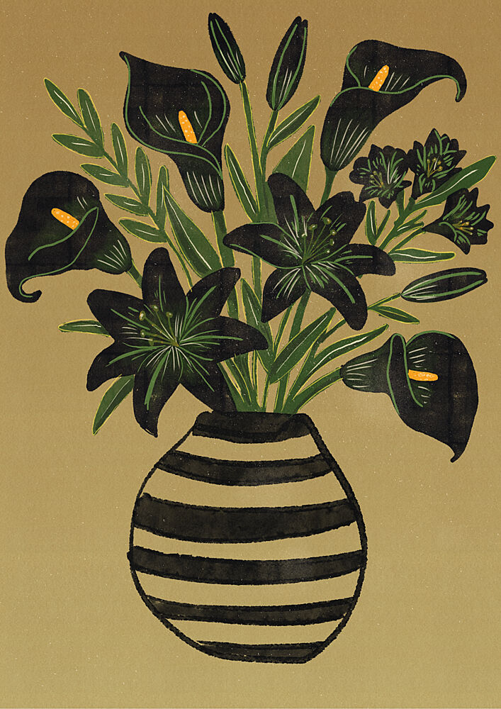 Black Calla Bouquet art print by Nicholas for $57.95 CAD