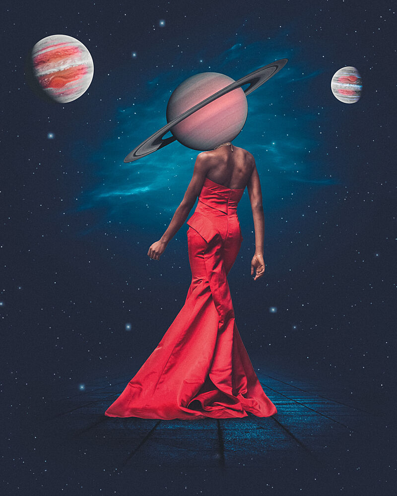 Celestial Red Gown art print by FnDigitalart for $57.95 CAD