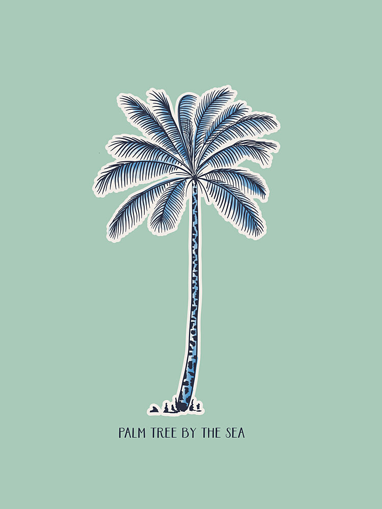 Indigo Palm by the Sea art print by Alexandra Weise for $57.95 CAD