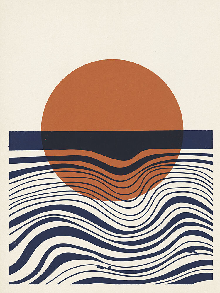 Abstract Sunset Ocean art print by Andreas Magnusson for $57.95 CAD