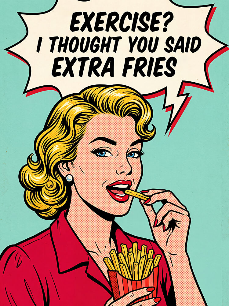 Exercise Extra Fries art print by Andreas Magnusson for $57.95 CAD