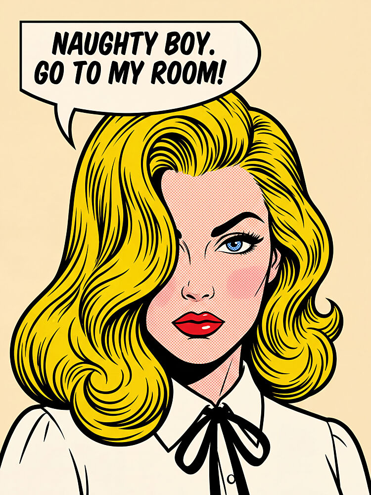 Sassy Pop Art Blonde art print by Andreas Magnusson for $57.95 CAD