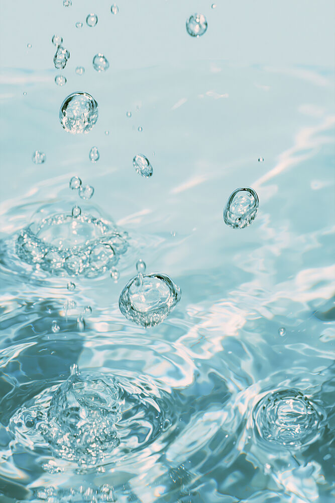 Clear Blue Bubbles art print by Treechild for $57.95 CAD