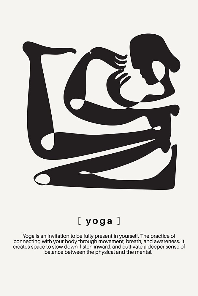 Calm Yoga Silhouette art print by Marianne Bassil for $57.95 CAD