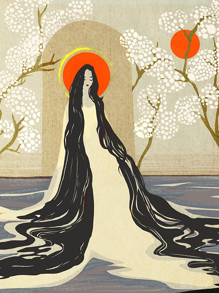 Serene Woman Blossoms art print by Josie George for $57.95 CAD