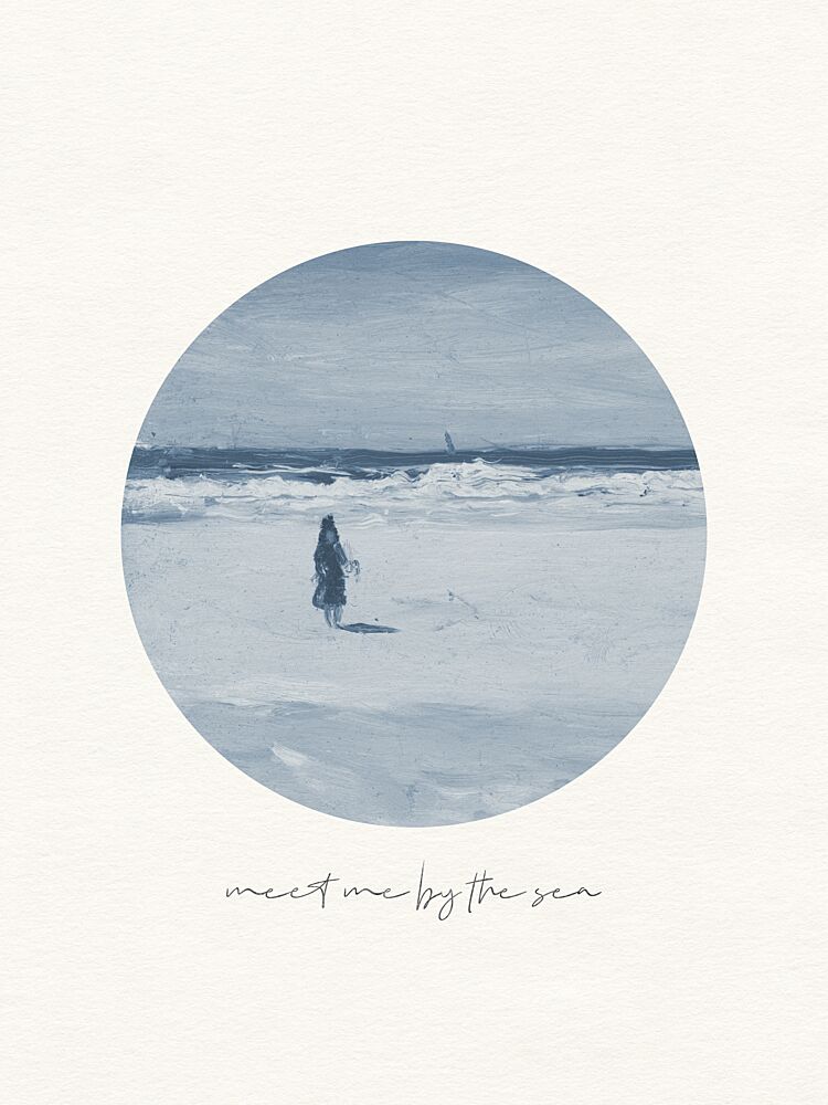 Lone Figure Calm Beach art print by Wild Violets for $57.95 CAD