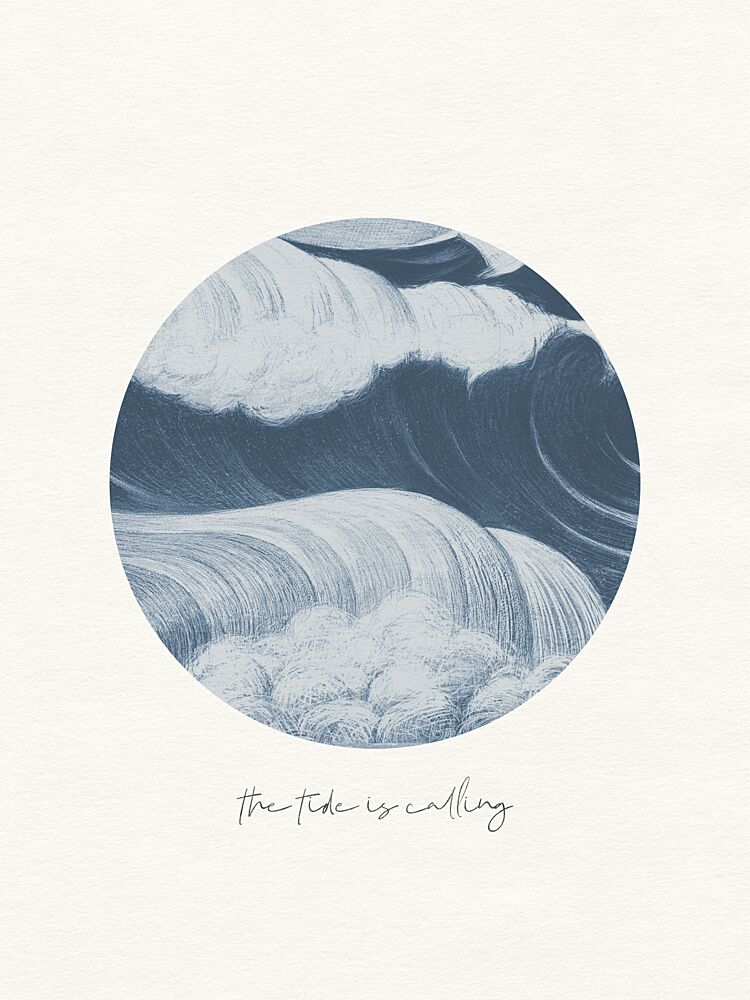 Deep Blue Waves art print by Wild Violets for $57.95 CAD