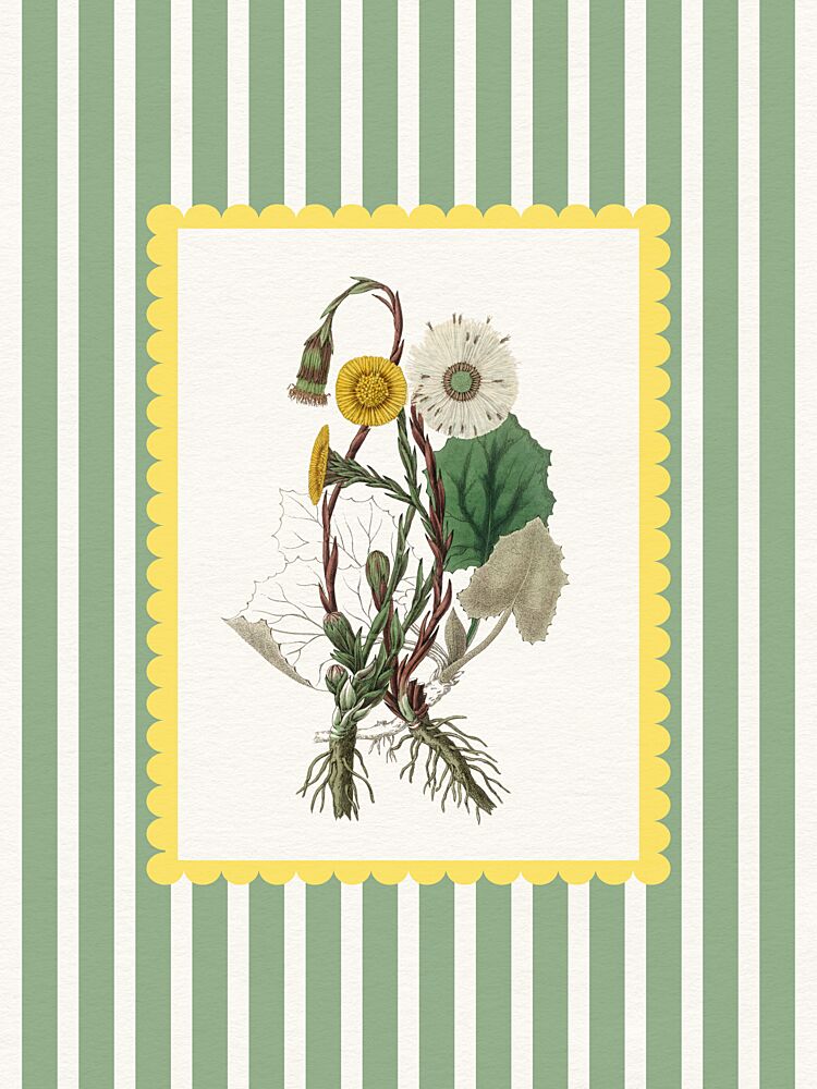 Spring Botanical Stripes art print by Wild Violets for $57.95 CAD