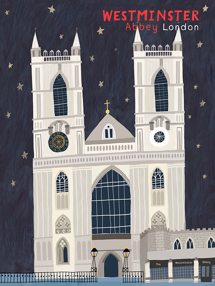 Starry Westminster Abbey art print by Carla Daly for $57.95 CAD