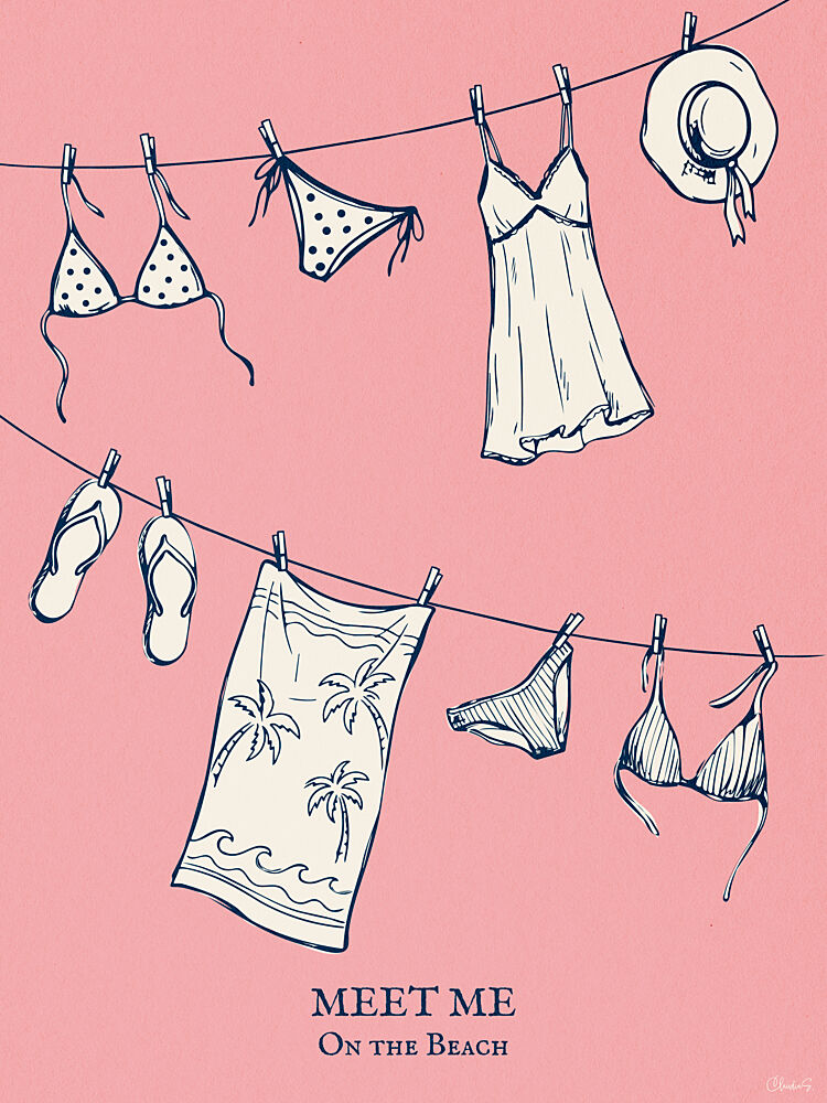 Summer Beach Laundry art print by Claudia Spano for $57.95 CAD