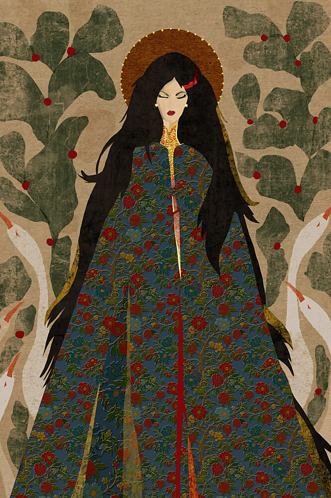 Desert Goddess and Geese art print by Josie George for $57.95 CAD