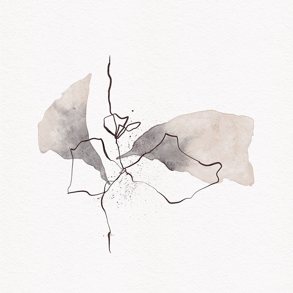 Muted Floral Abstract art print by Ankie Kooi for $57.95 CAD