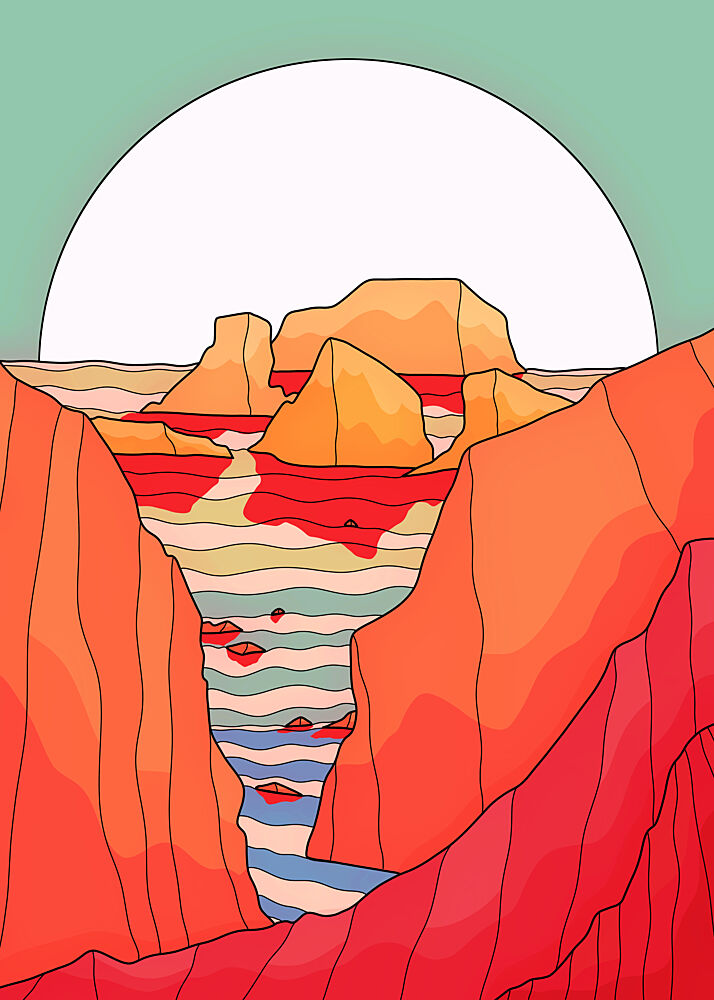 Vibrant Canyon Lips art print by Stephen Wade for $57.95 CAD