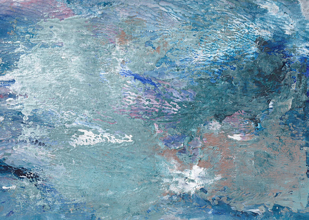 Deep Blue Ocean Abstract art print by Maira Ribena for $57.95 CAD