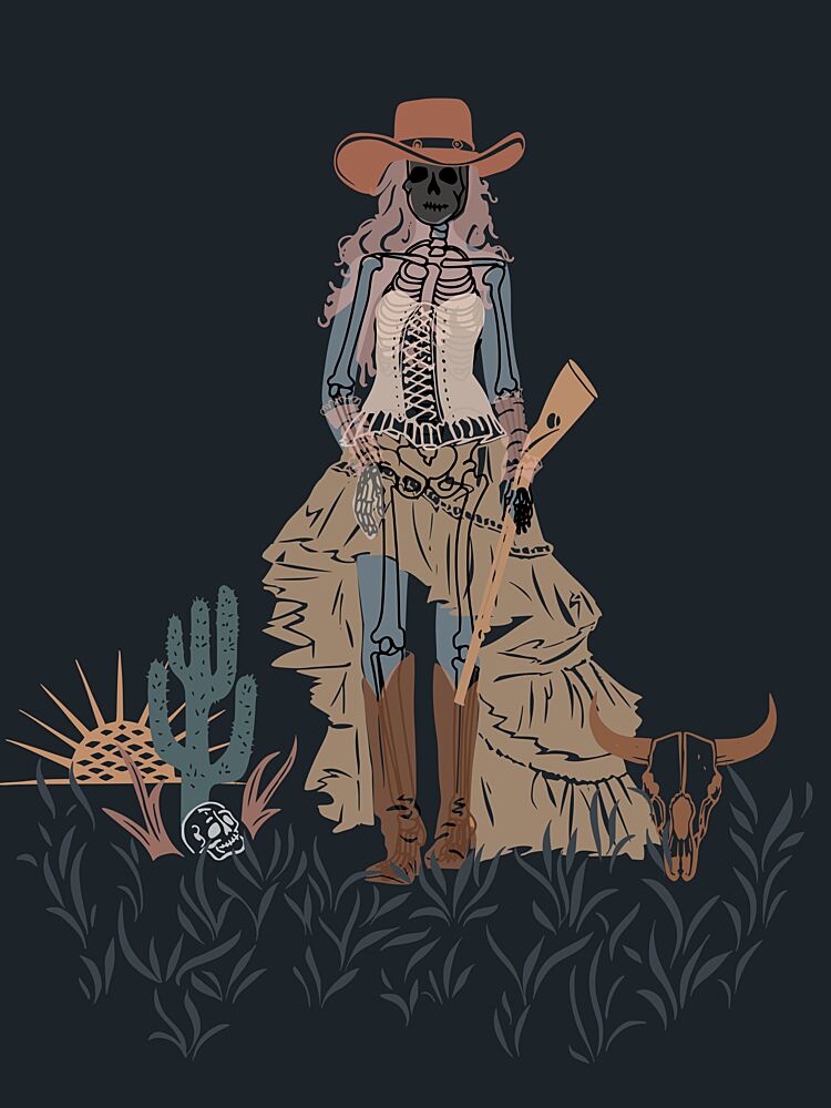 Wild West Skeleton art print by Annick for $57.95 CAD