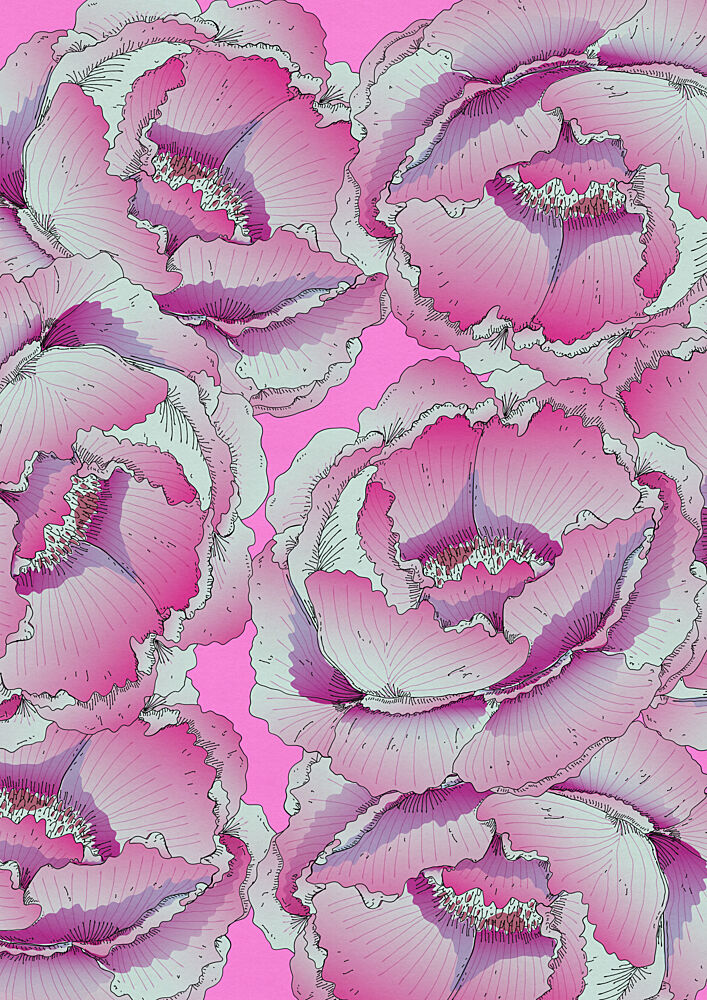 Vibrant Pink Peonies art print by Nicholas for $57.95 CAD