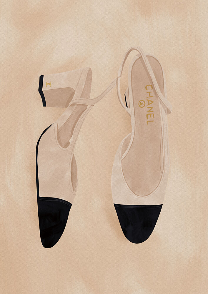 Chic Cap-Toe Heels art print by Lisa Solomoniuk for $57.95 CAD