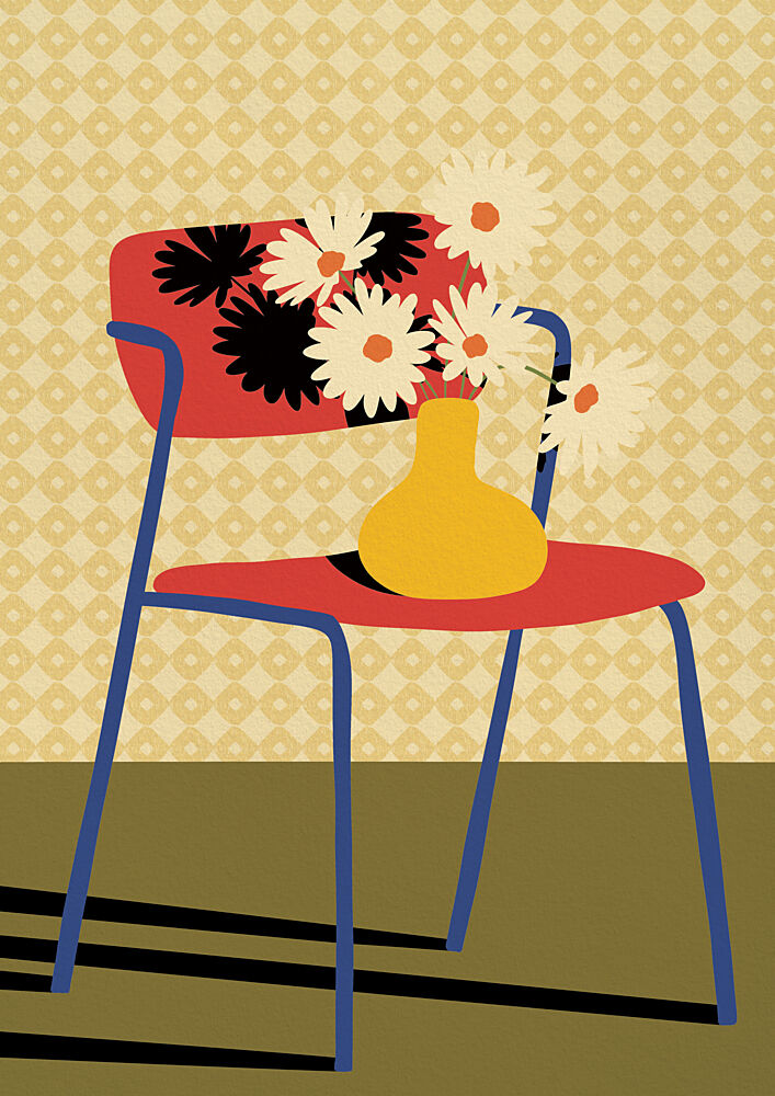 Colorful Chair Still Life art print by Lisa Solomoniuk for $57.95 CAD