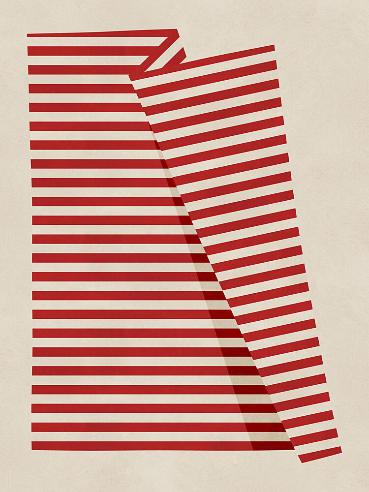 Abstract Red Stripes art print by Vitor Costa for $57.95 CAD