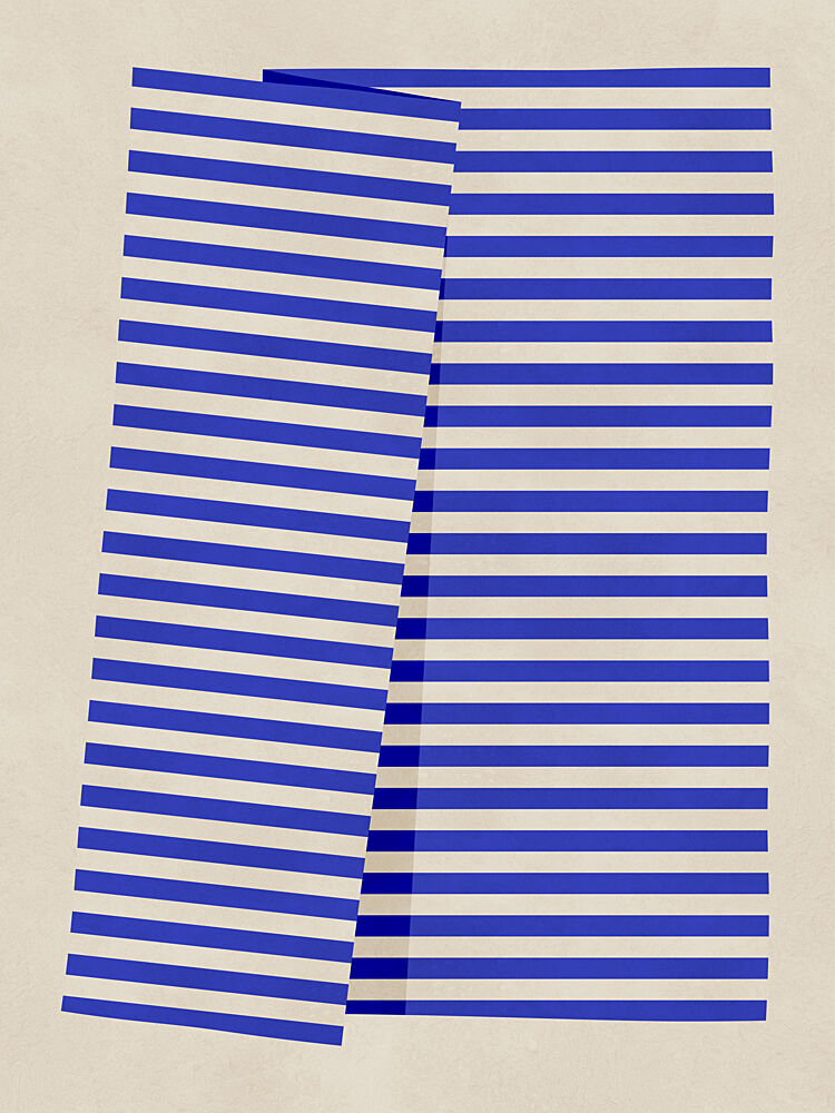 Folded Blue Stripes art print by Vitor Costa for $57.95 CAD