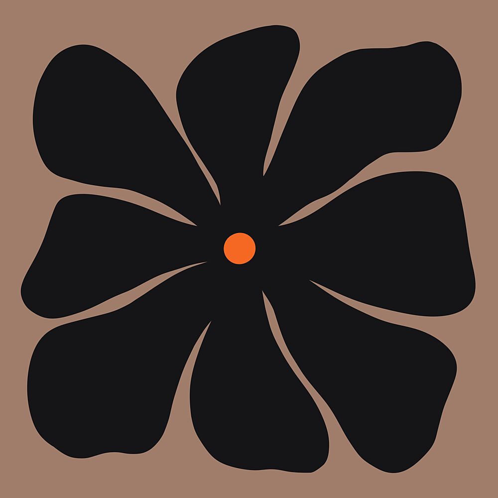 Abstract Black Flower art print by Kristian Gallagher for $57.95 CAD