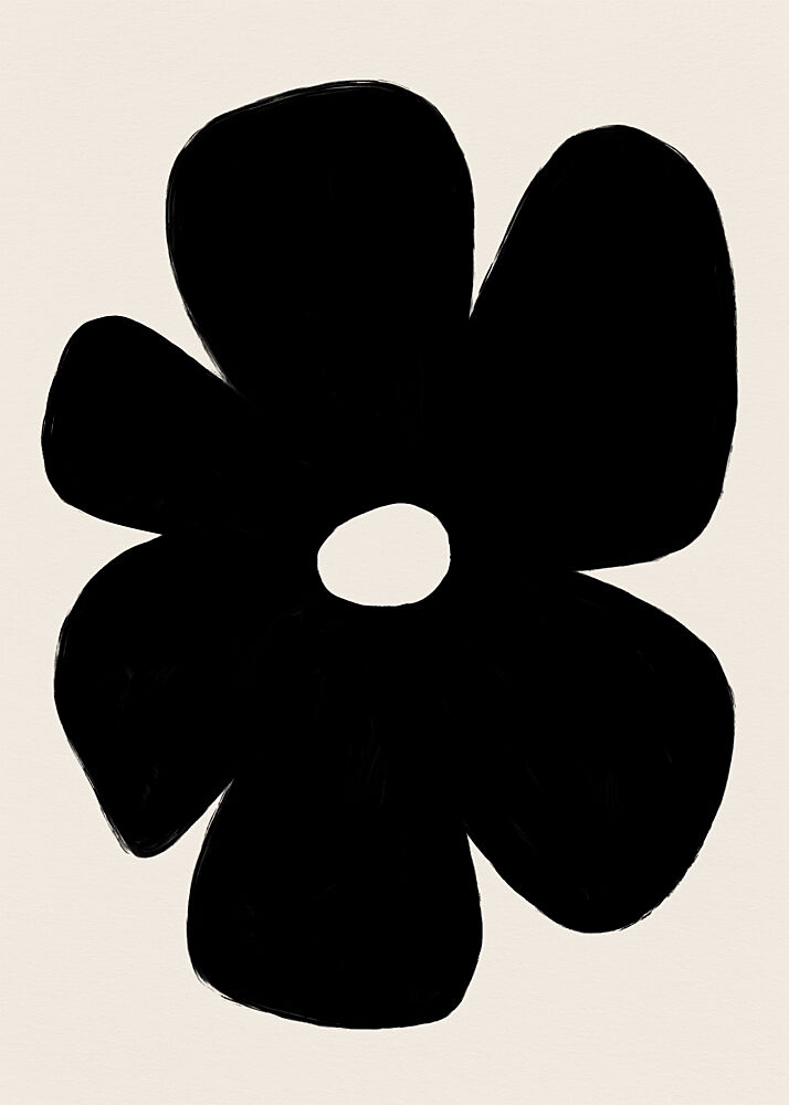 Abstract Black Flower art print by Tara Royle for $57.95 CAD