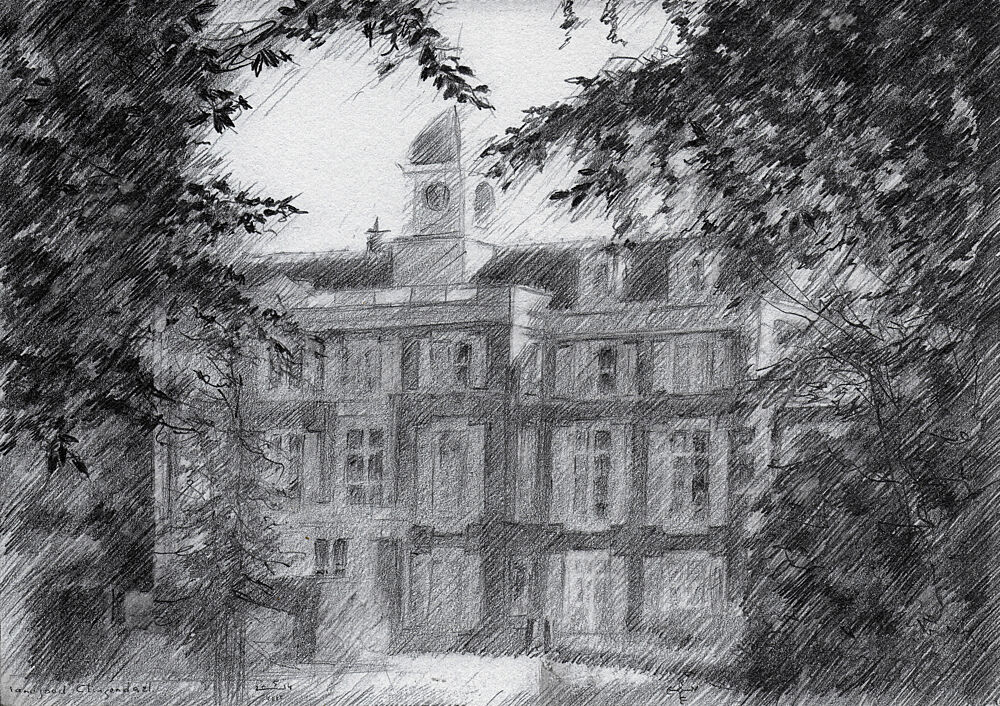 Stately Building Sketch art print by Corne Akkers for $57.95 CAD