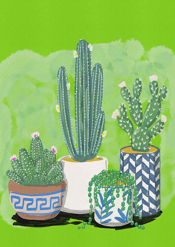 Potted Cactus Garden art print by Nicholas for $57.95 CAD