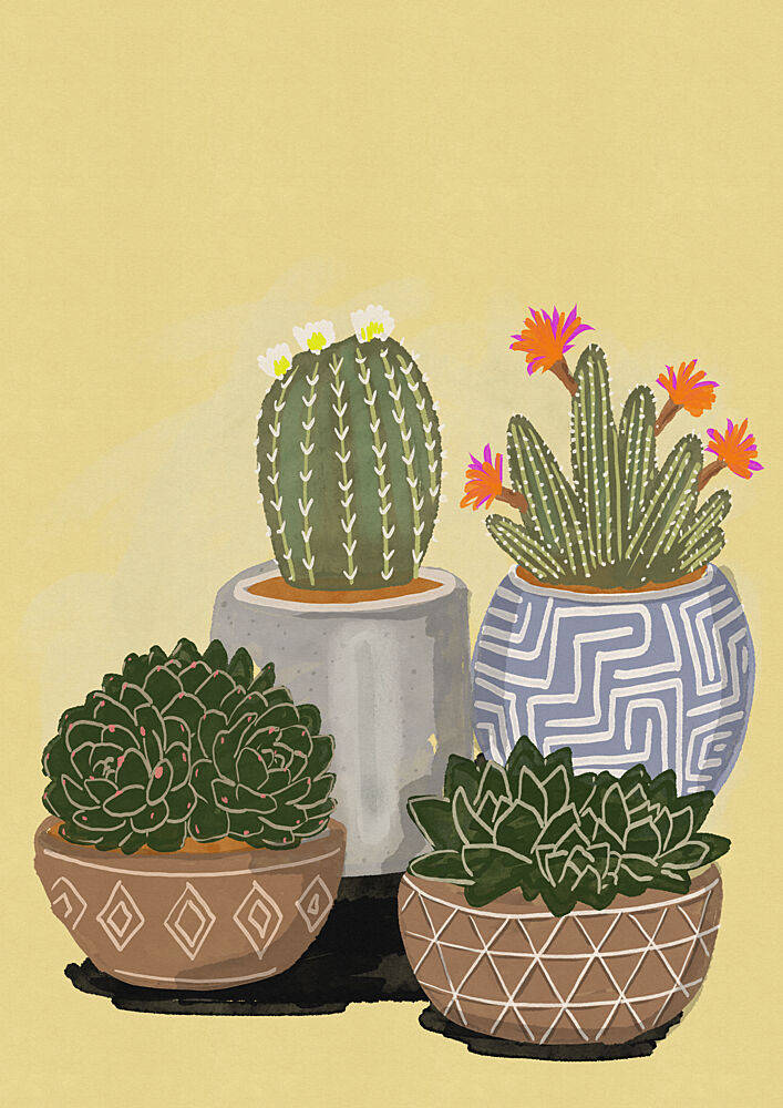 Potted Desert Garden art print by Nicholas for $57.95 CAD