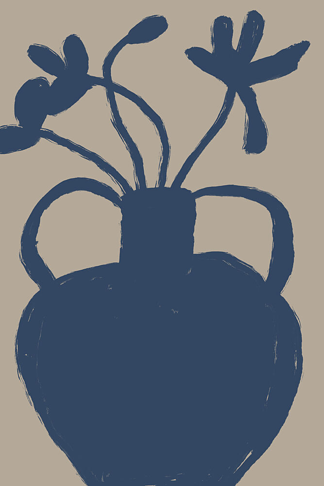 Minimalist Blue Blooms art print by The Art Concept for $57.95 CAD