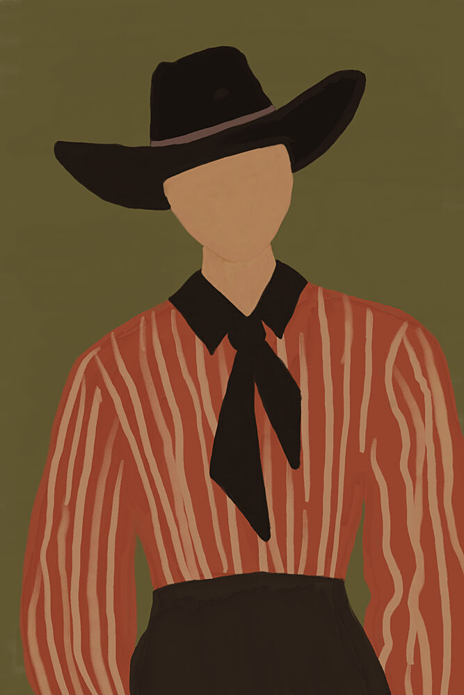 Modern Western Portrait art print by The Art Concept for $57.95 CAD