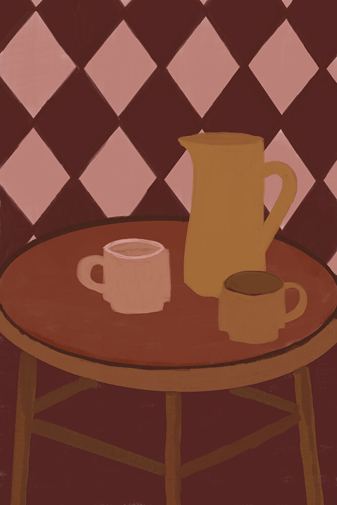 Retro Coffee Time art print by The Art Concept for $57.95 CAD