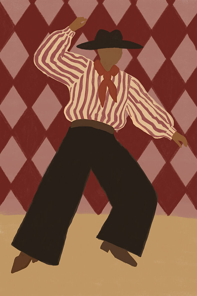 Retro Dance Character art print by The Art Concept for $57.95 CAD