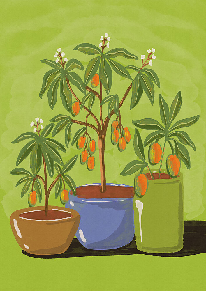 Vibrant Potted Kumquats art print by Nicholas for $57.95 CAD