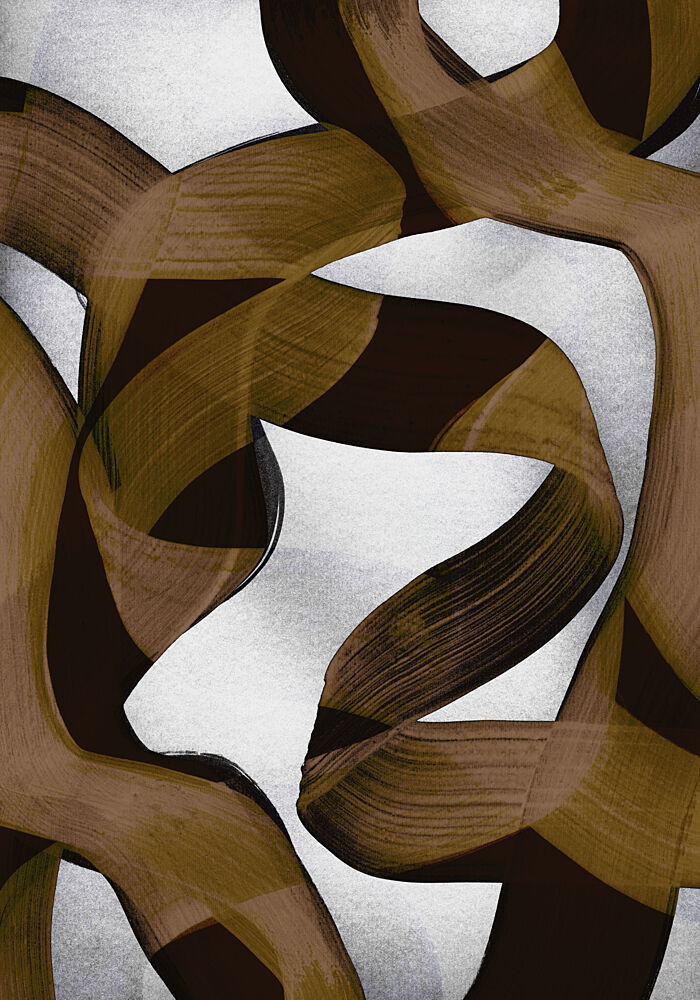 Brown Flowing Abstract art print by Mareike Bohmer for $57.95 CAD