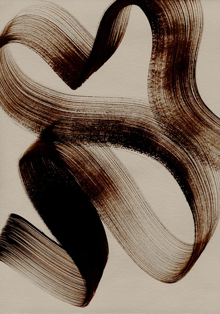 Fluid Sepia Curves art print by Mareike Bohmer for $57.95 CAD